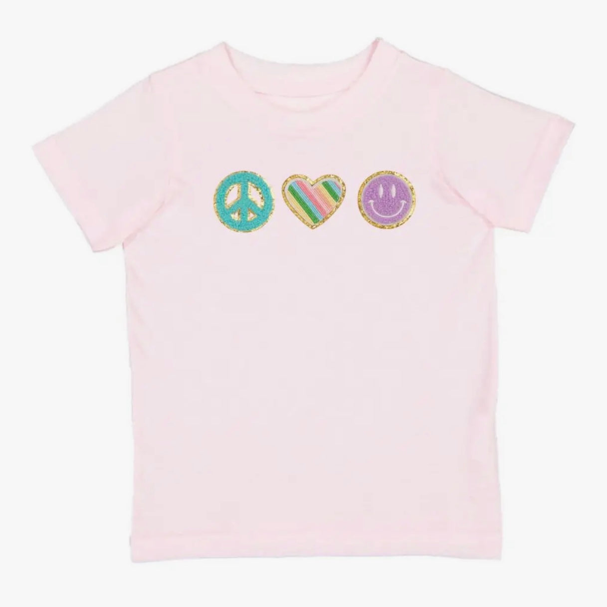 Peace, Love, Smile Patch T-Shirt