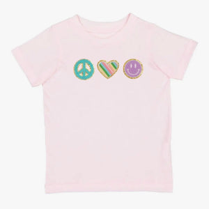 Peace, Love, Smile Patch T-Shirt
