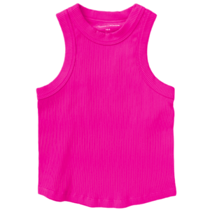 Suzette Neon Pink Ribbed Tank