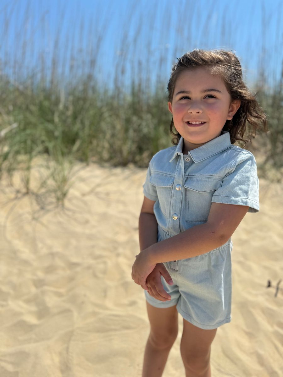 Vignette Addison Light Denim Romper