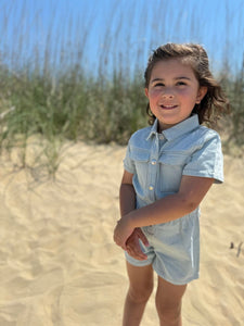Vignette Addison Light Denim Romper