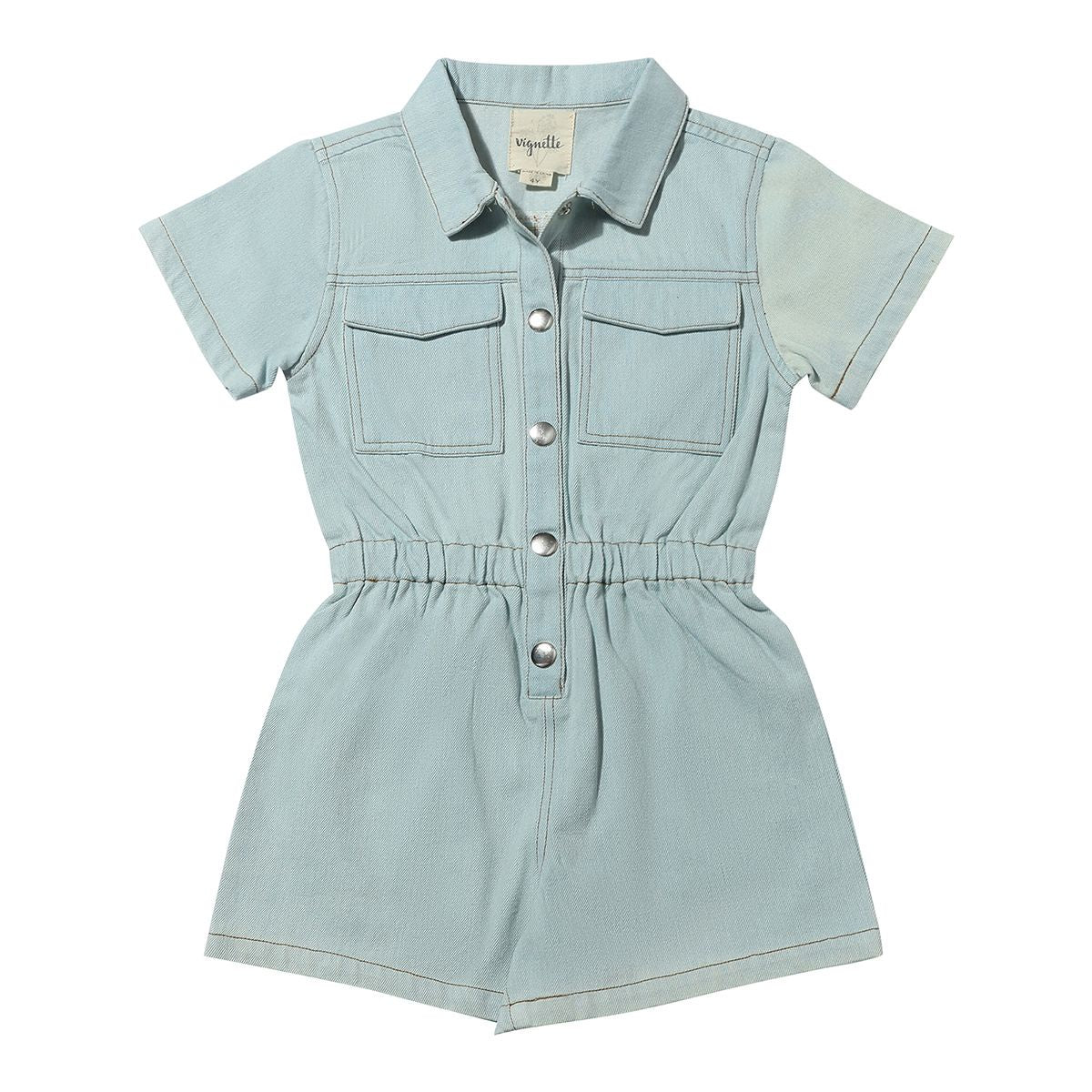 Vignette Addison Light Denim Romper