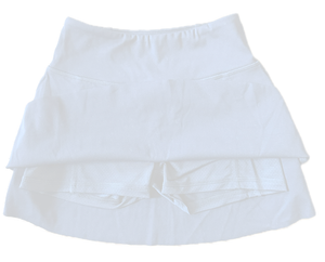 White High Waisted Skort
