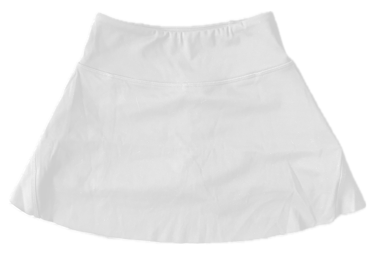 White High Waisted Skort