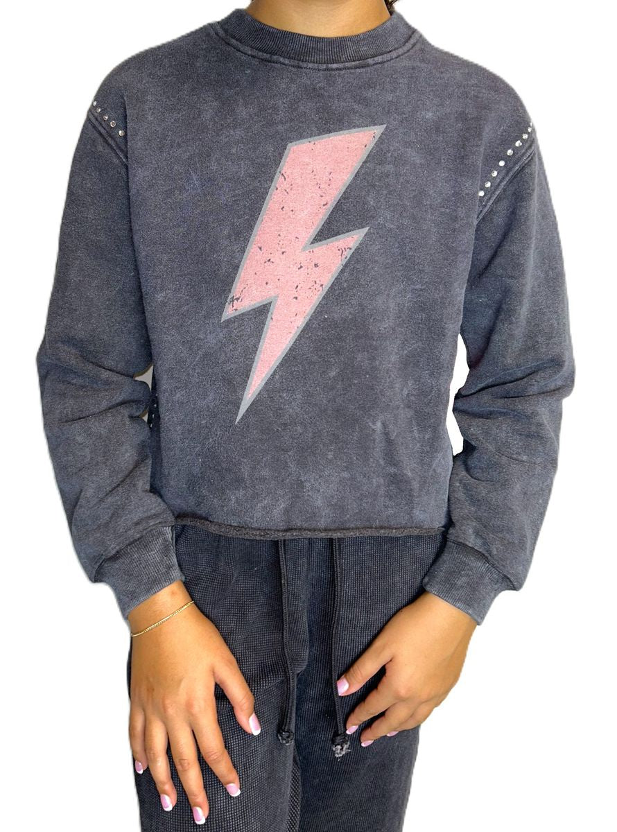 Acid Wash Love Sweatshirt