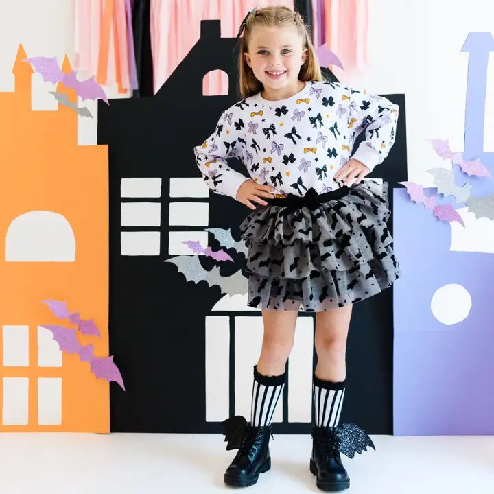Flocked Bats Tiered Tutu