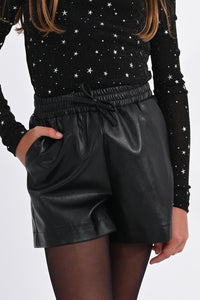 Black Leather Shorts
