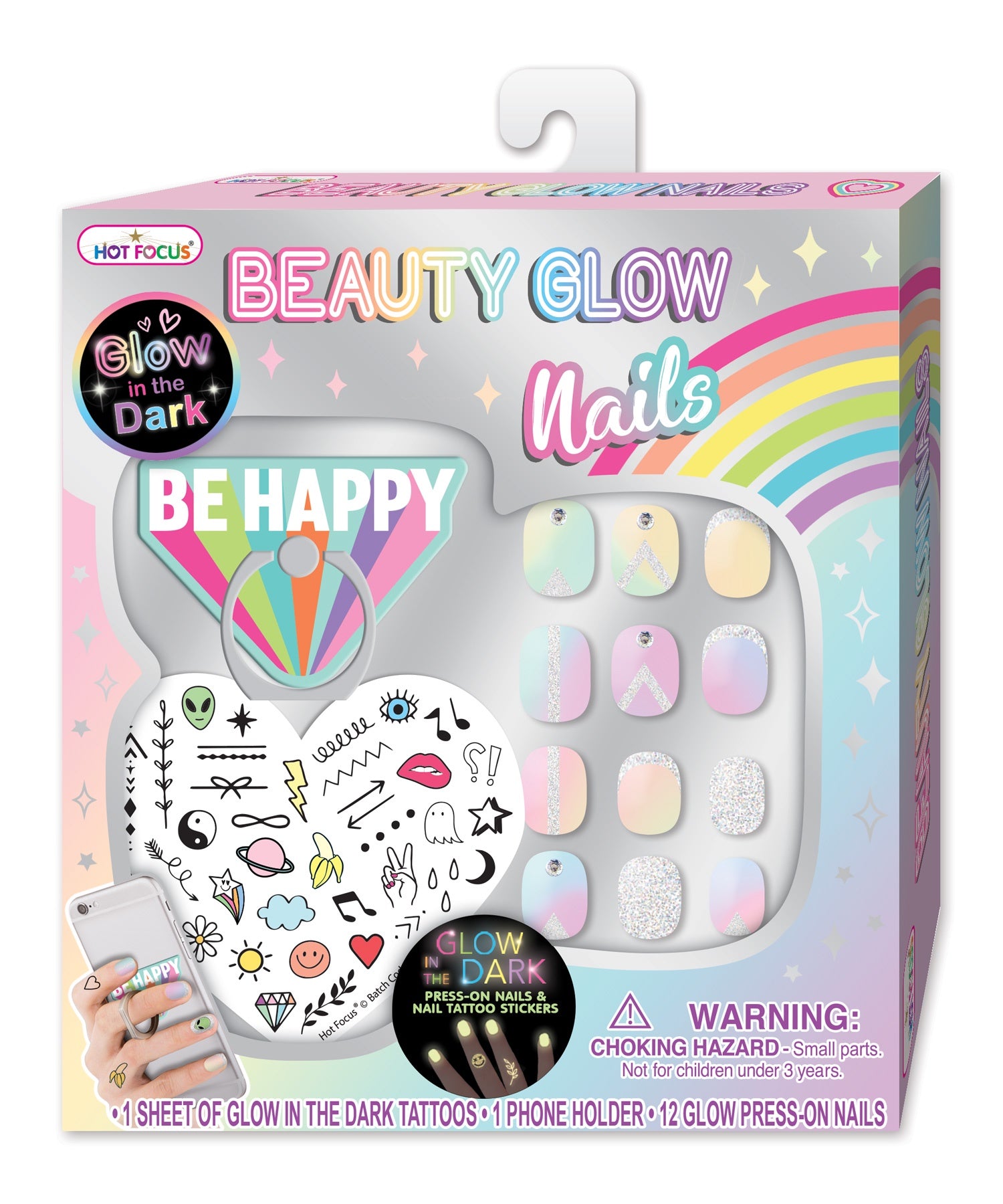 Rainbow Beauty Glow Nail Set