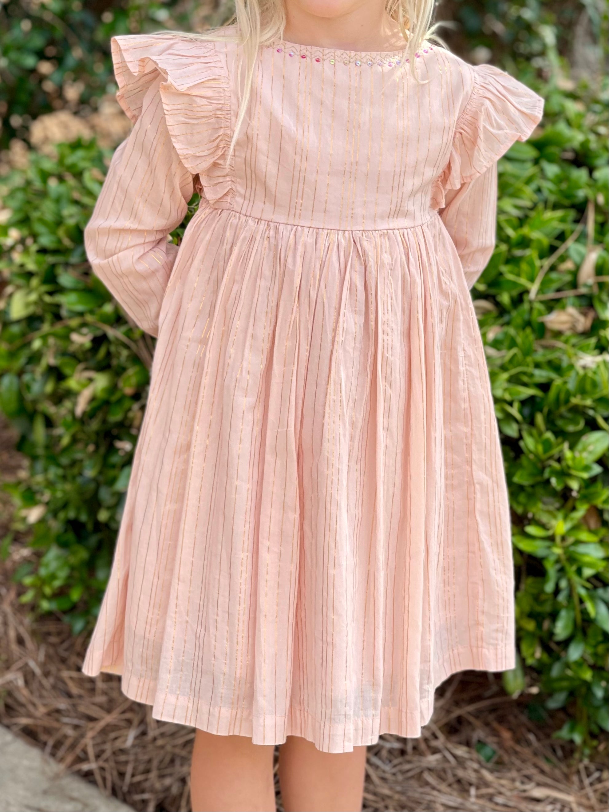 Lola Blush Foil Stripe Dress