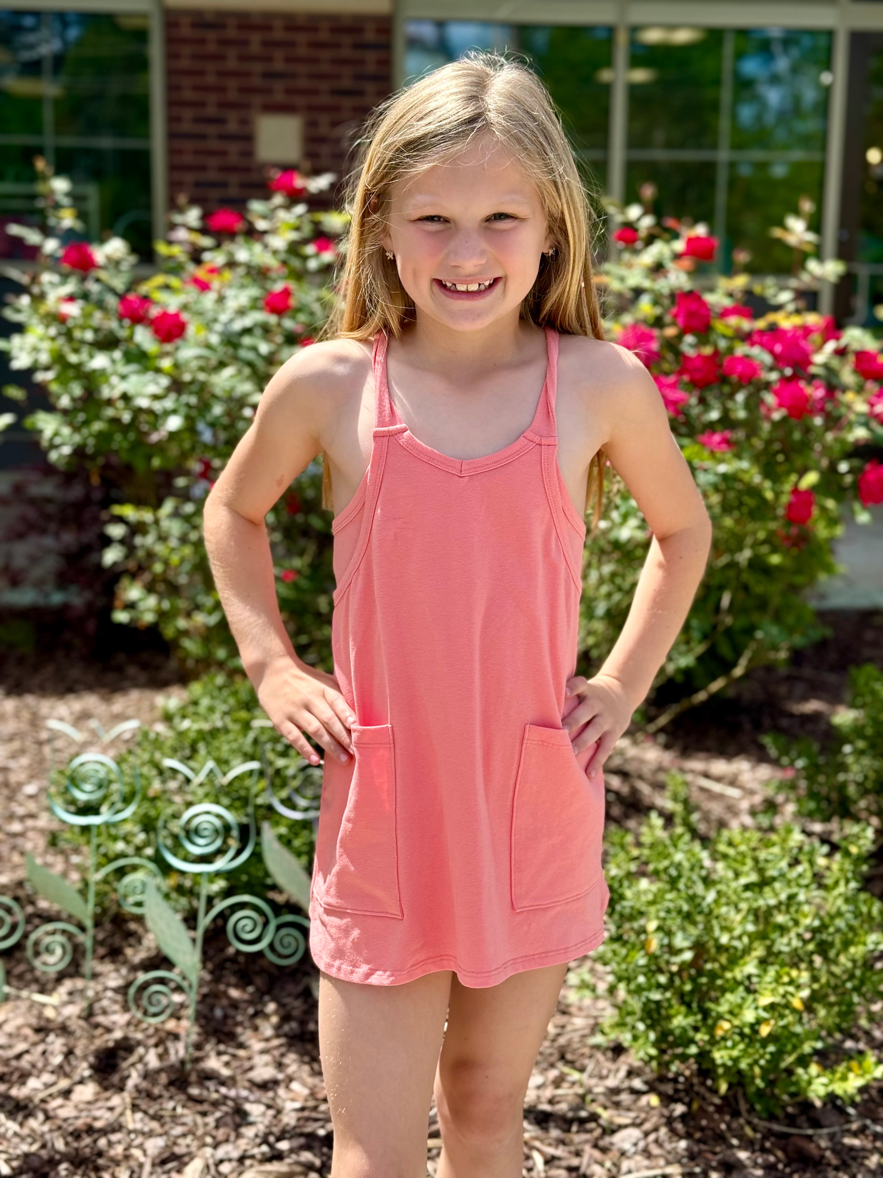 Peach Relaxed Tank Dress