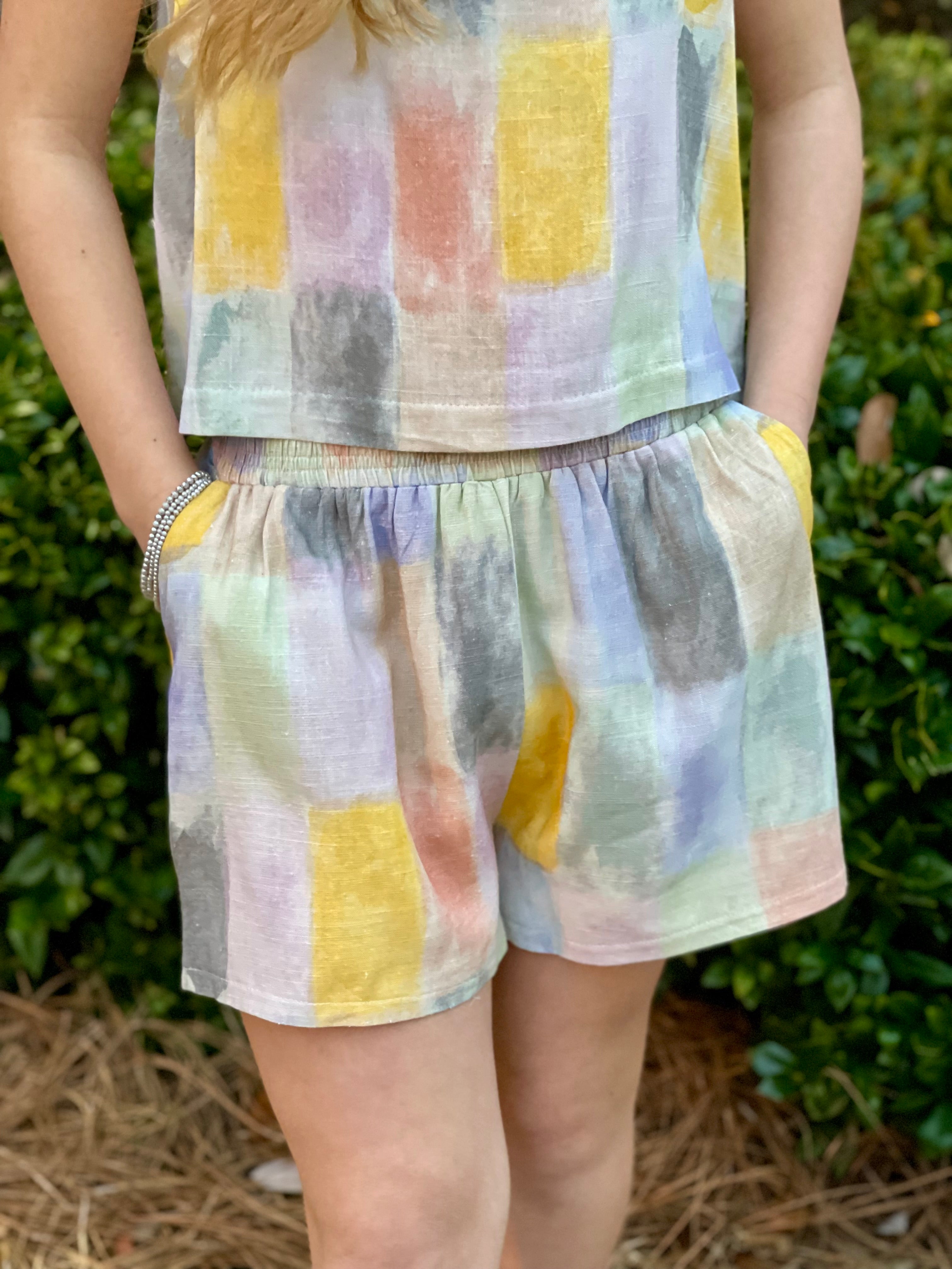 Petrichor Elastic Waist Shorts