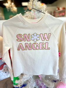 Snow Angel Patch Crop Sweatshirt