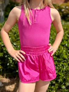 Tractr Hot Pink Athletic Romper
