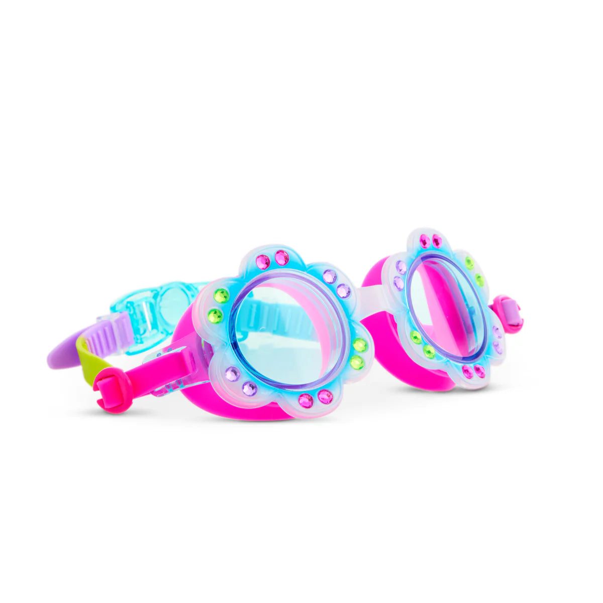Blossom Blue Petal Flower Swim Goggles