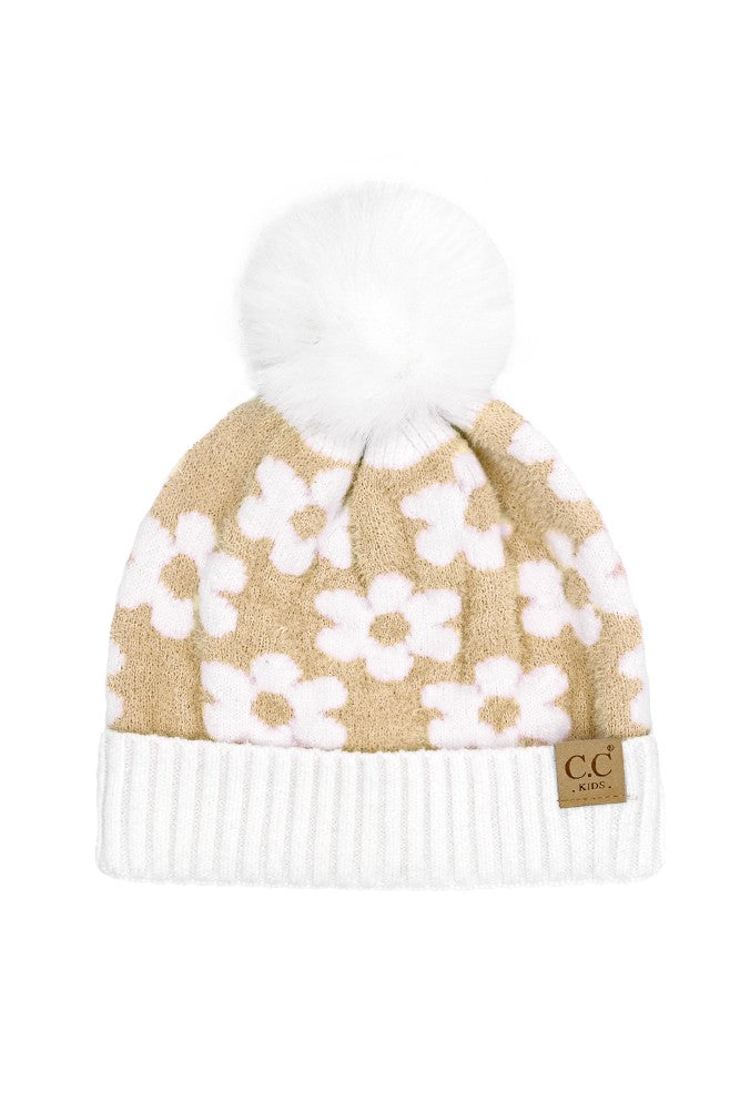 C.C Kids Daisy Pom Beanie