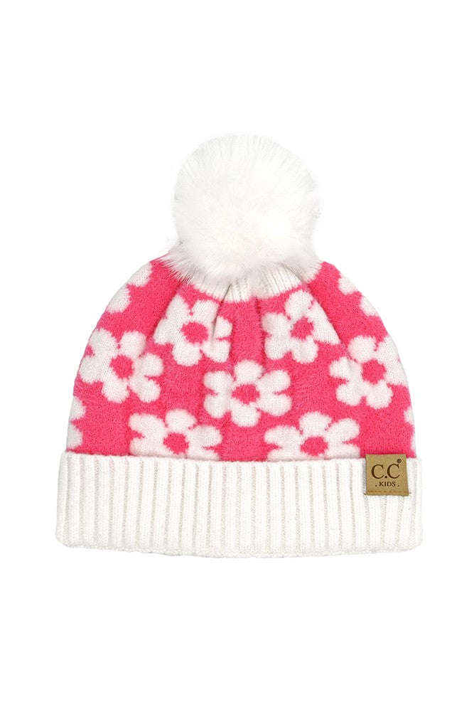C.C Kids Daisy Pom Beanie