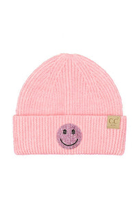 C.C Kids Smiley Rhinestone Beanie