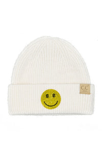 C.C Kids Smiley Rhinestone Beanie