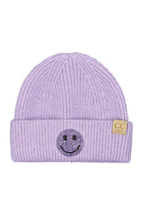 C.C Kids Smiley Rhinestone Beanie