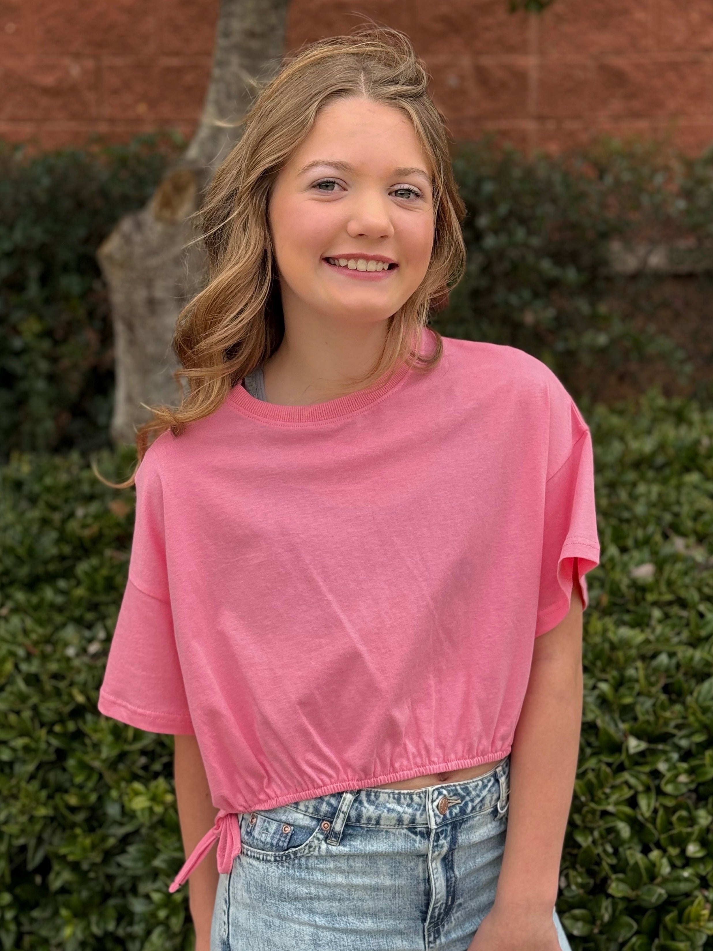 Molly Pink Side Tie Knitted Top