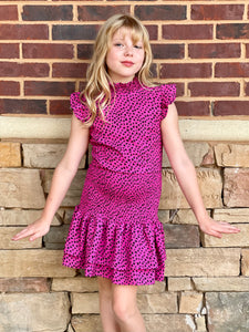 Miss Behave Selena Fuchsia Hearts Dress