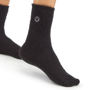 Embroidered Smile Face Socks