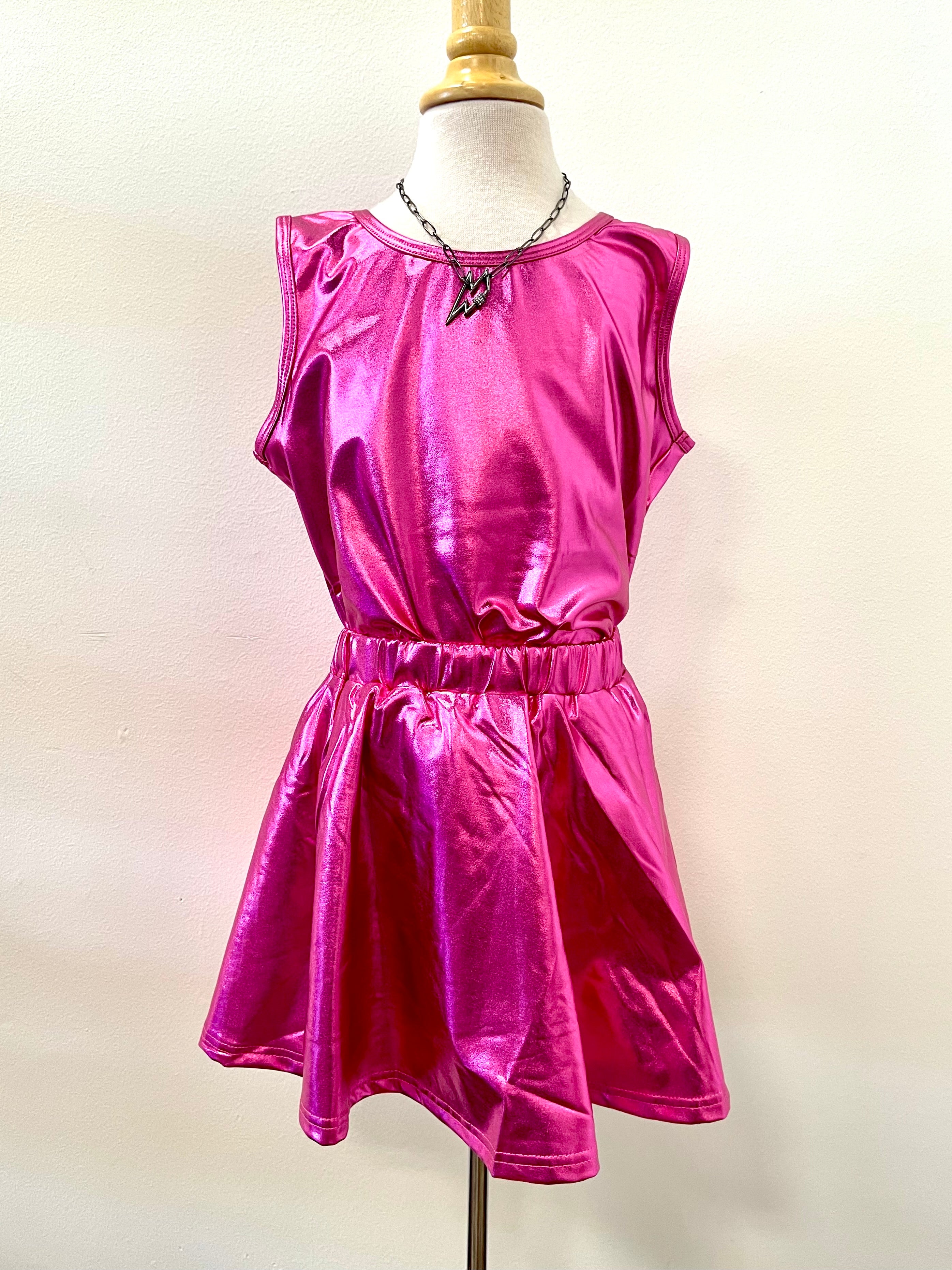 Pink Metallic Top