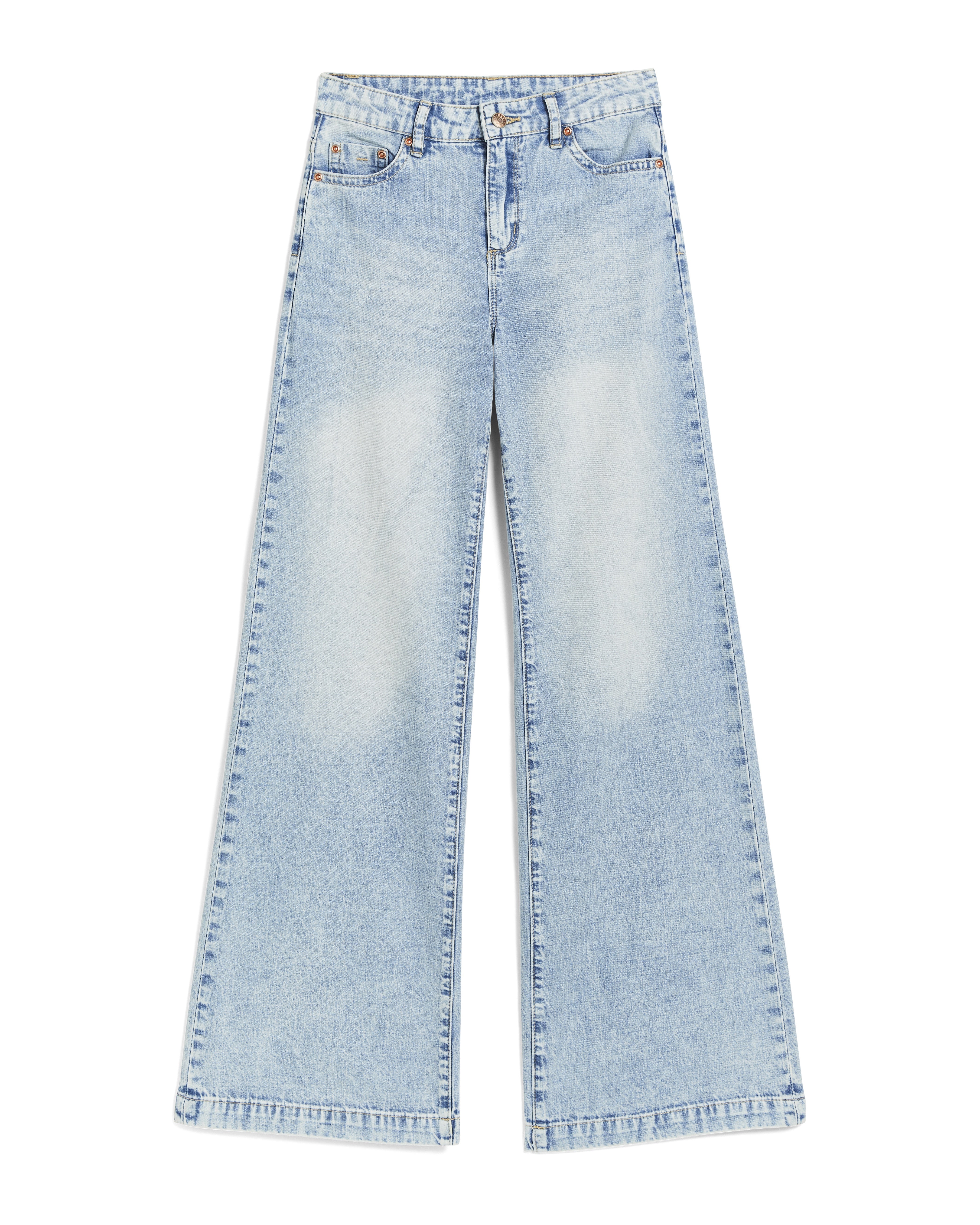 Tractr Wide Leg Light Denim