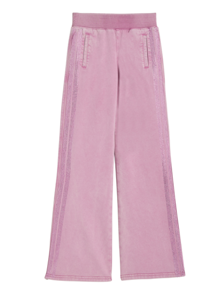 Tractr Stripe Rhinestone Wide Leg Pant