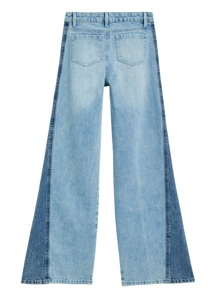 Tractr 2 Tone Wide Leg Panel Denim