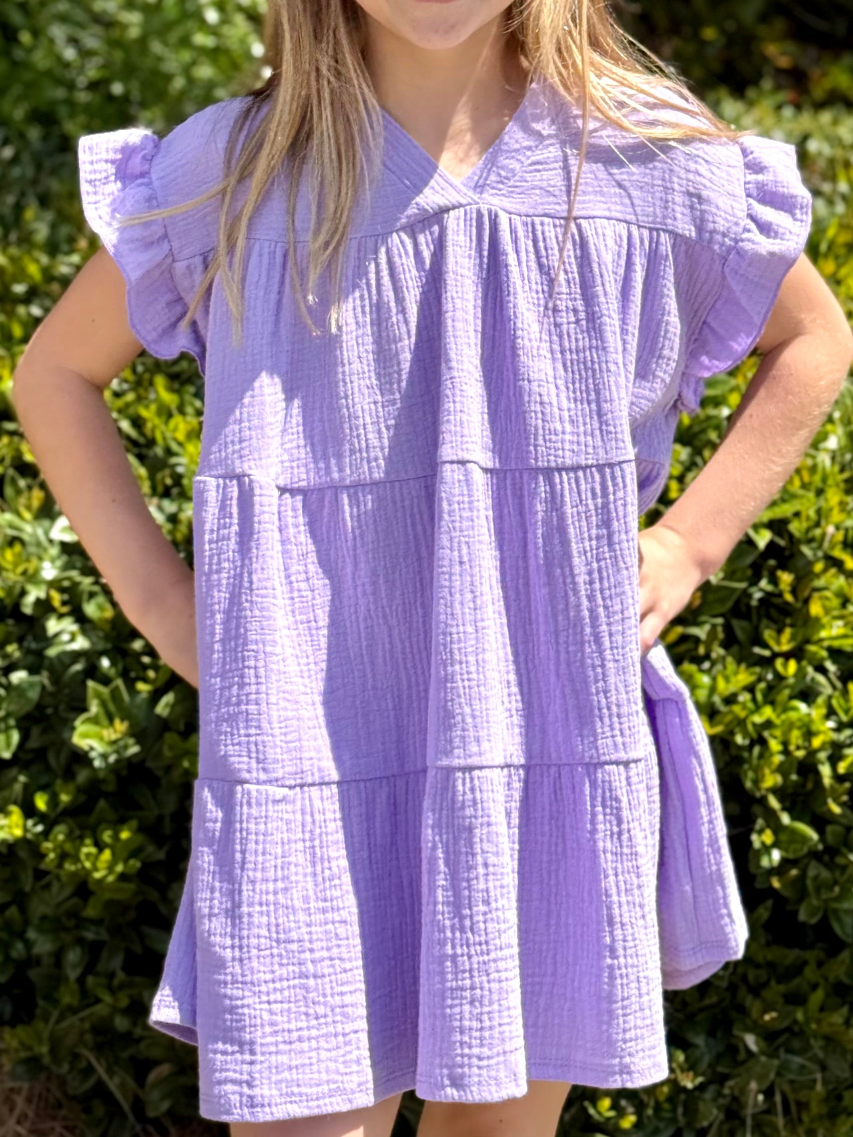 Lavender Cotton Gauze Dress