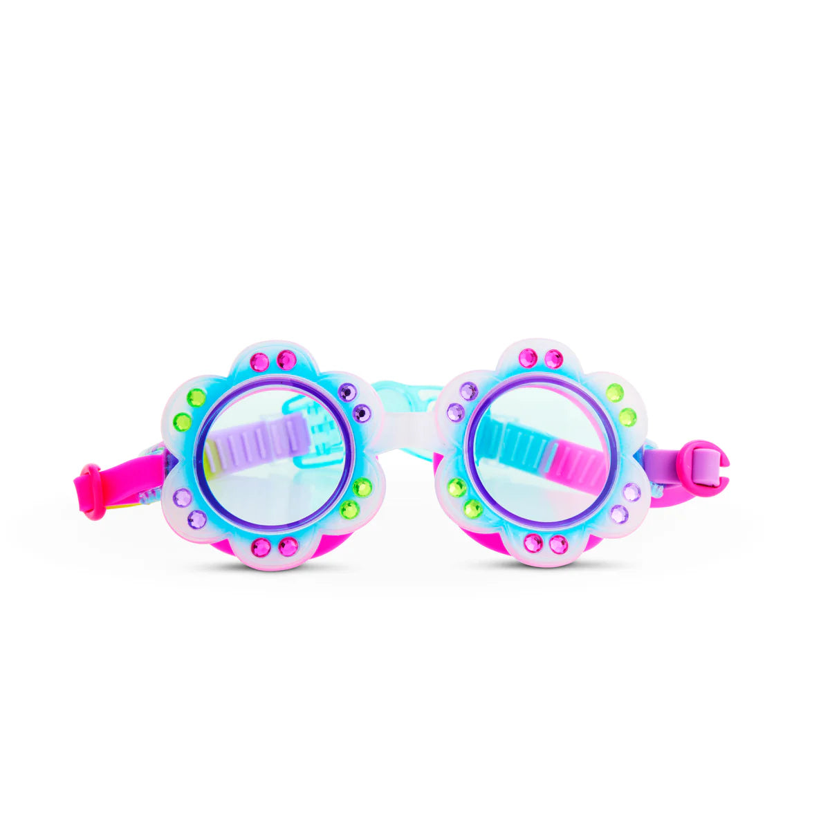 Blossom Blue Petal Flower Swim Goggles