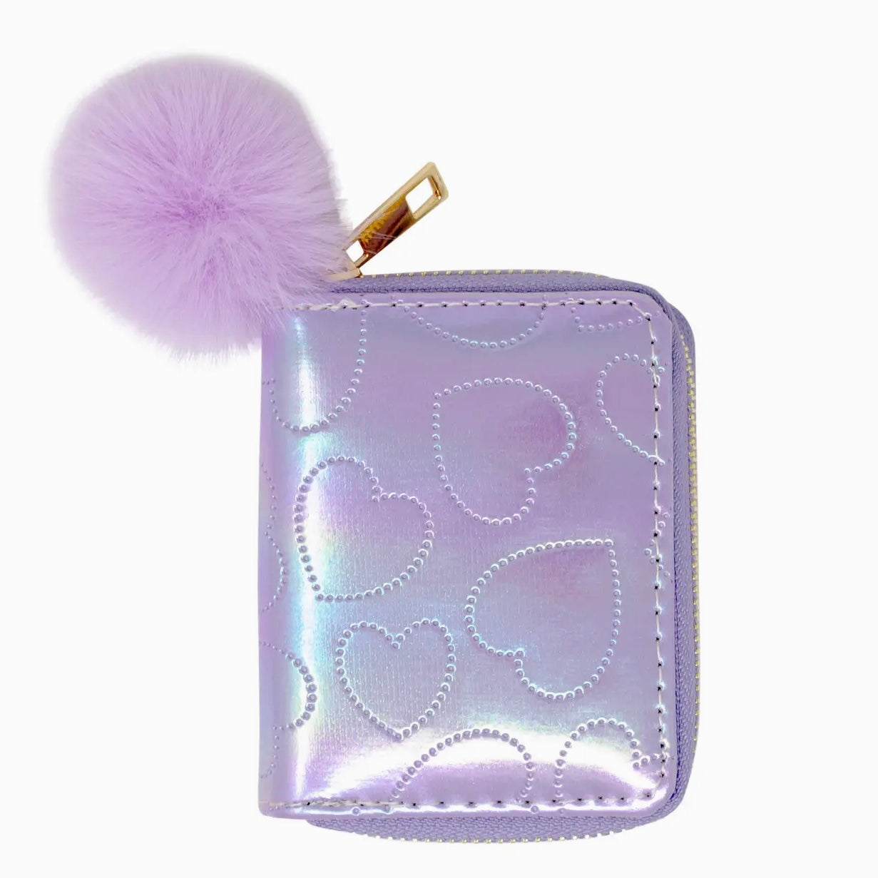 Purple Shiny Heart Wallet