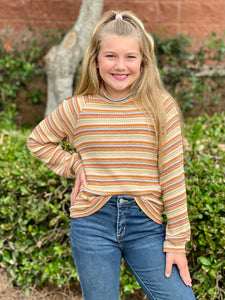 Stripe High Neck Top