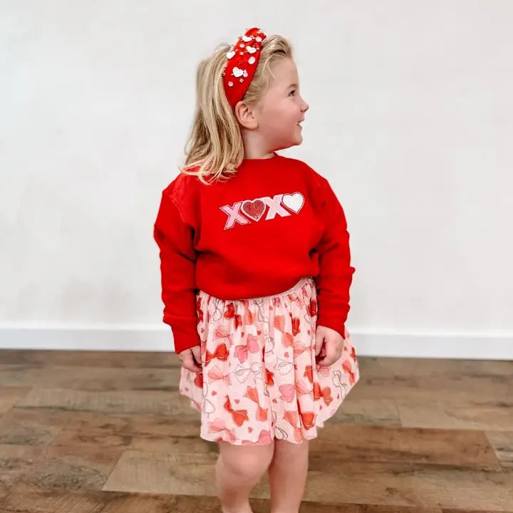 XOXO Sequin Patch Sweatshirt
