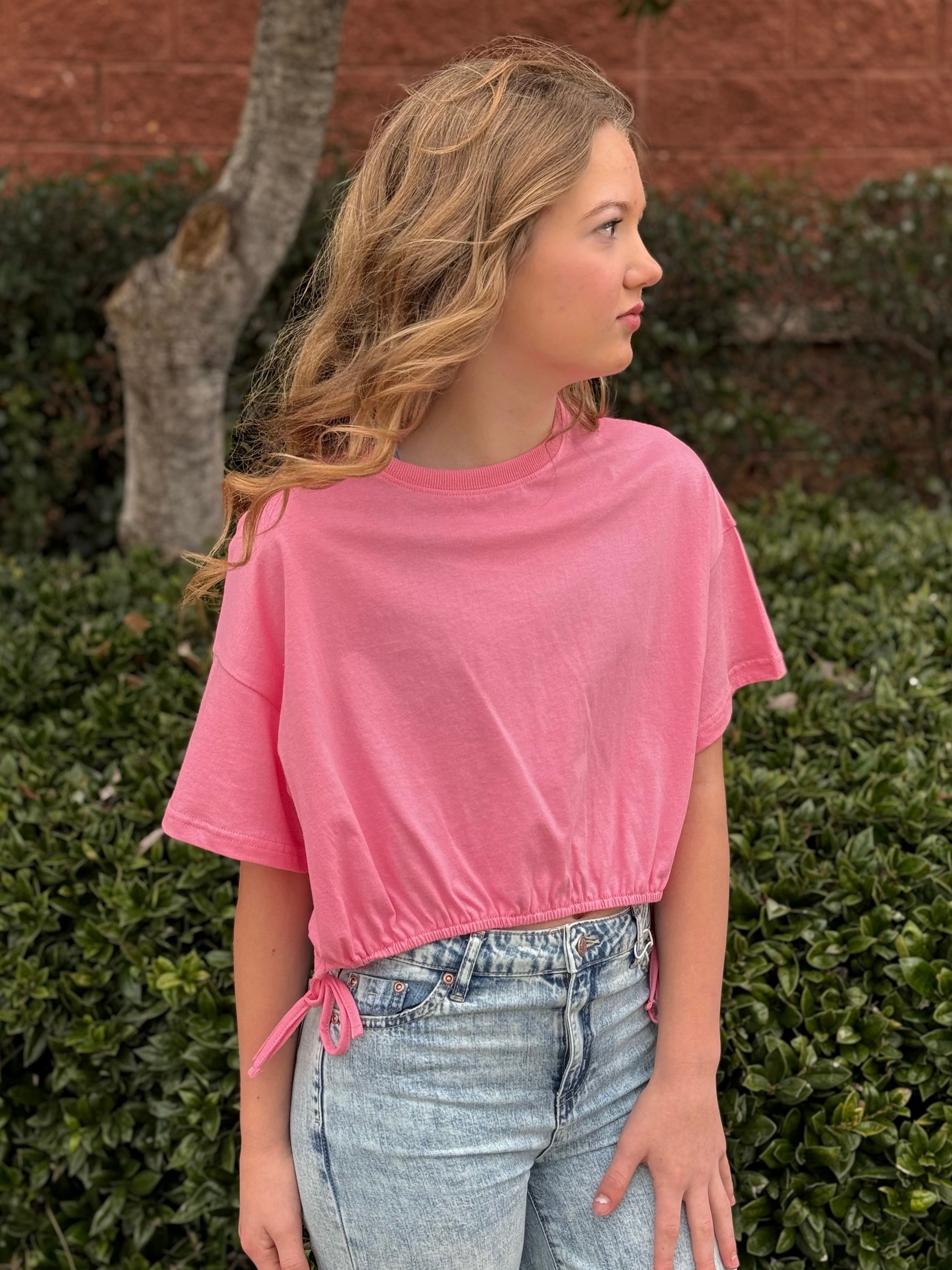 Molly Pink Side Tie Knitted Top