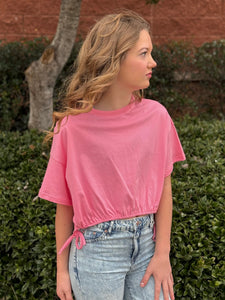 Molly Pink Side Tie Knitted Top