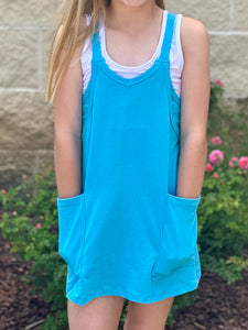 Blue Aqua Relaxed Tank Dress