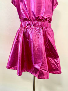 Pink Metallic Skirt
