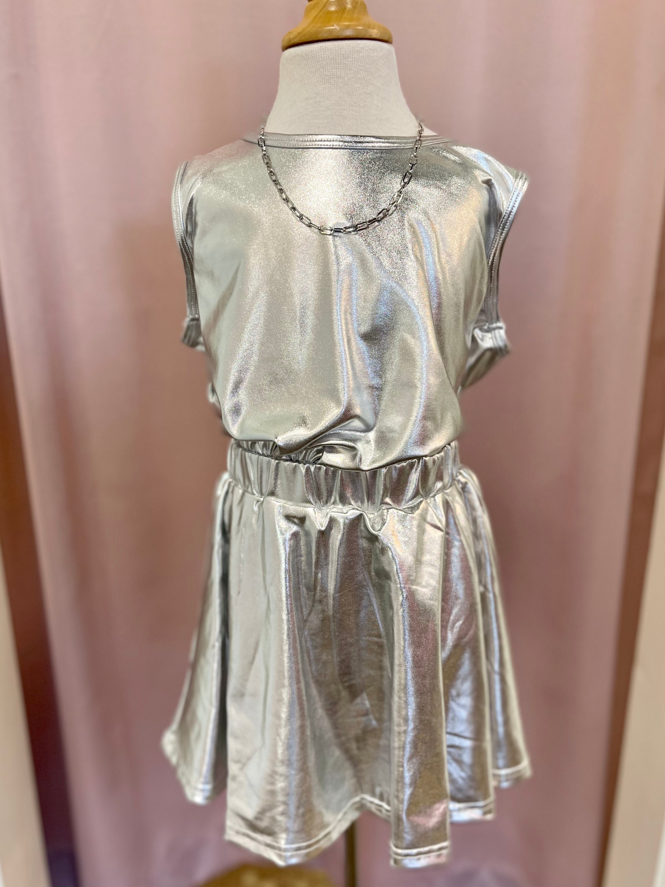 Silver Metallic Top