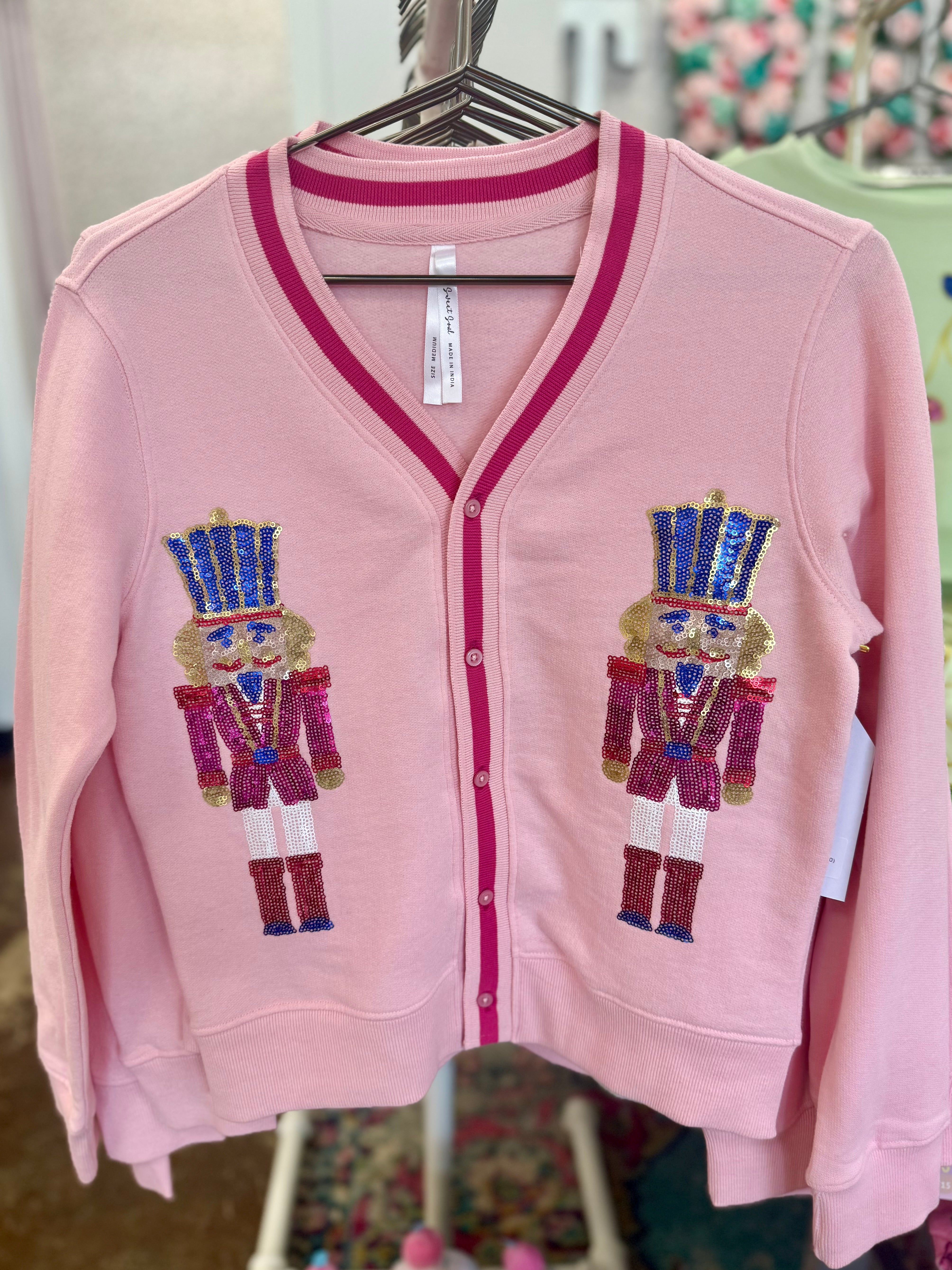 Sequin Nutcrackers Cardigan