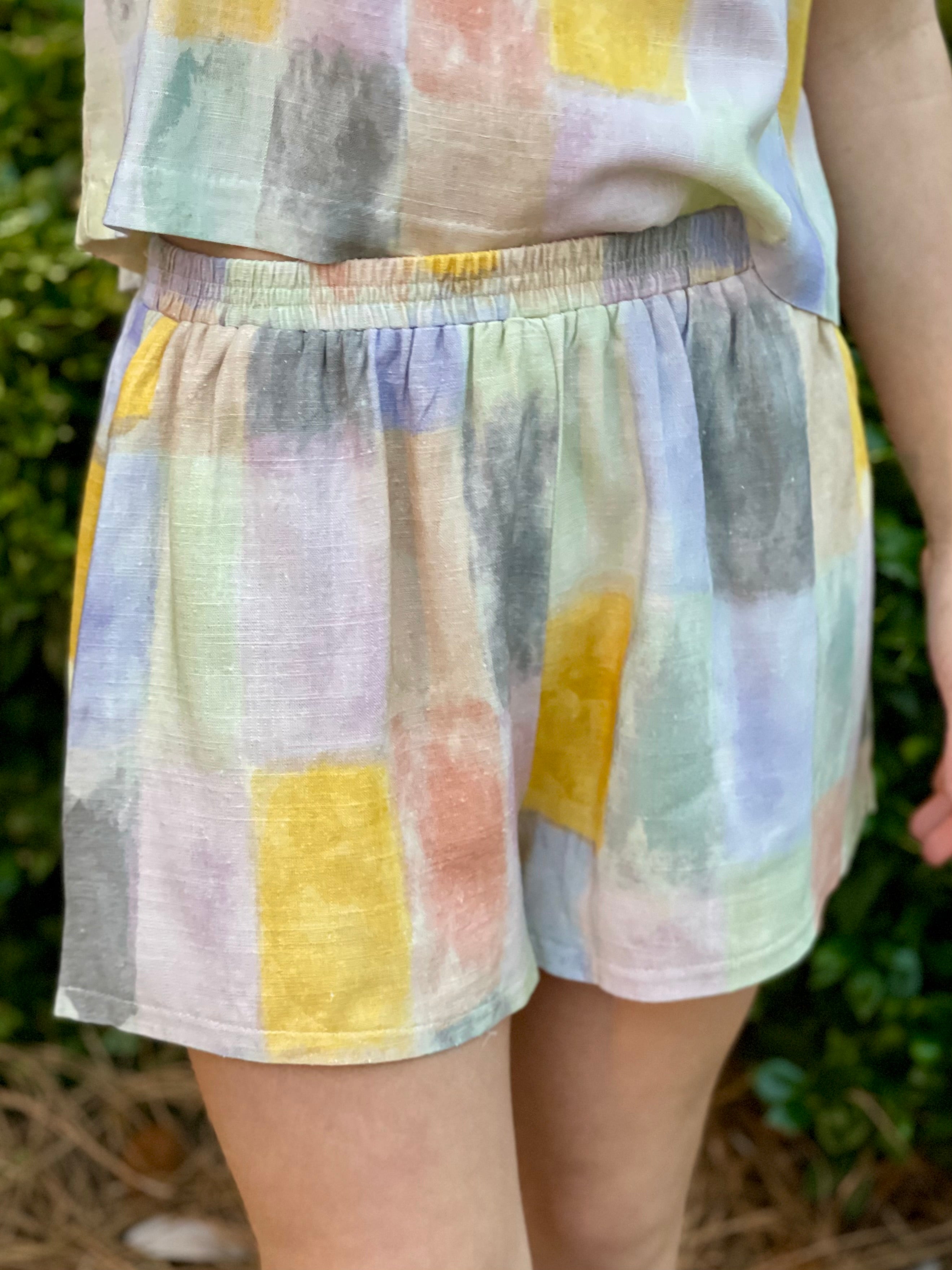 Petrichor Elastic Waist Shorts