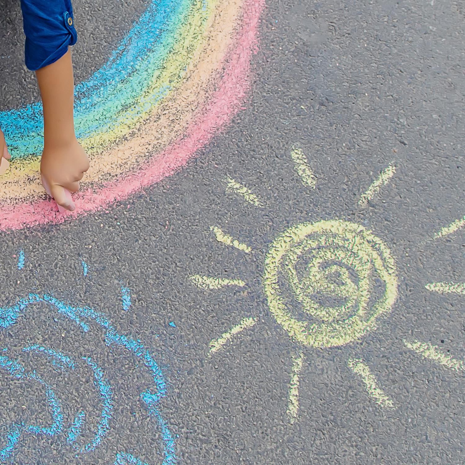 Glitter Rainbow Chalk