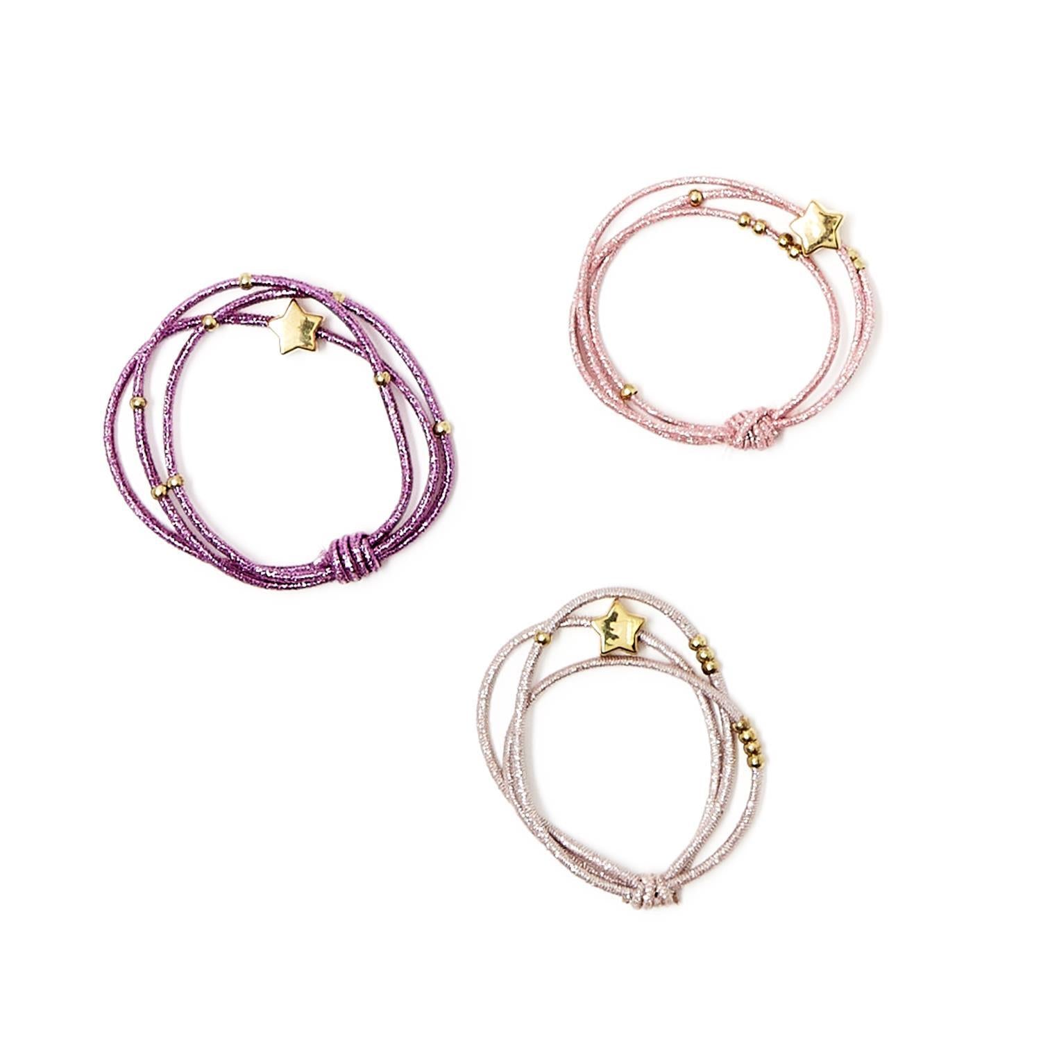 Star Metallic Hair Tie Bracelets