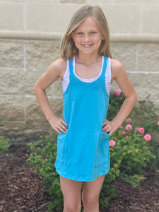 Blue Aqua Relaxed Tank Dress
