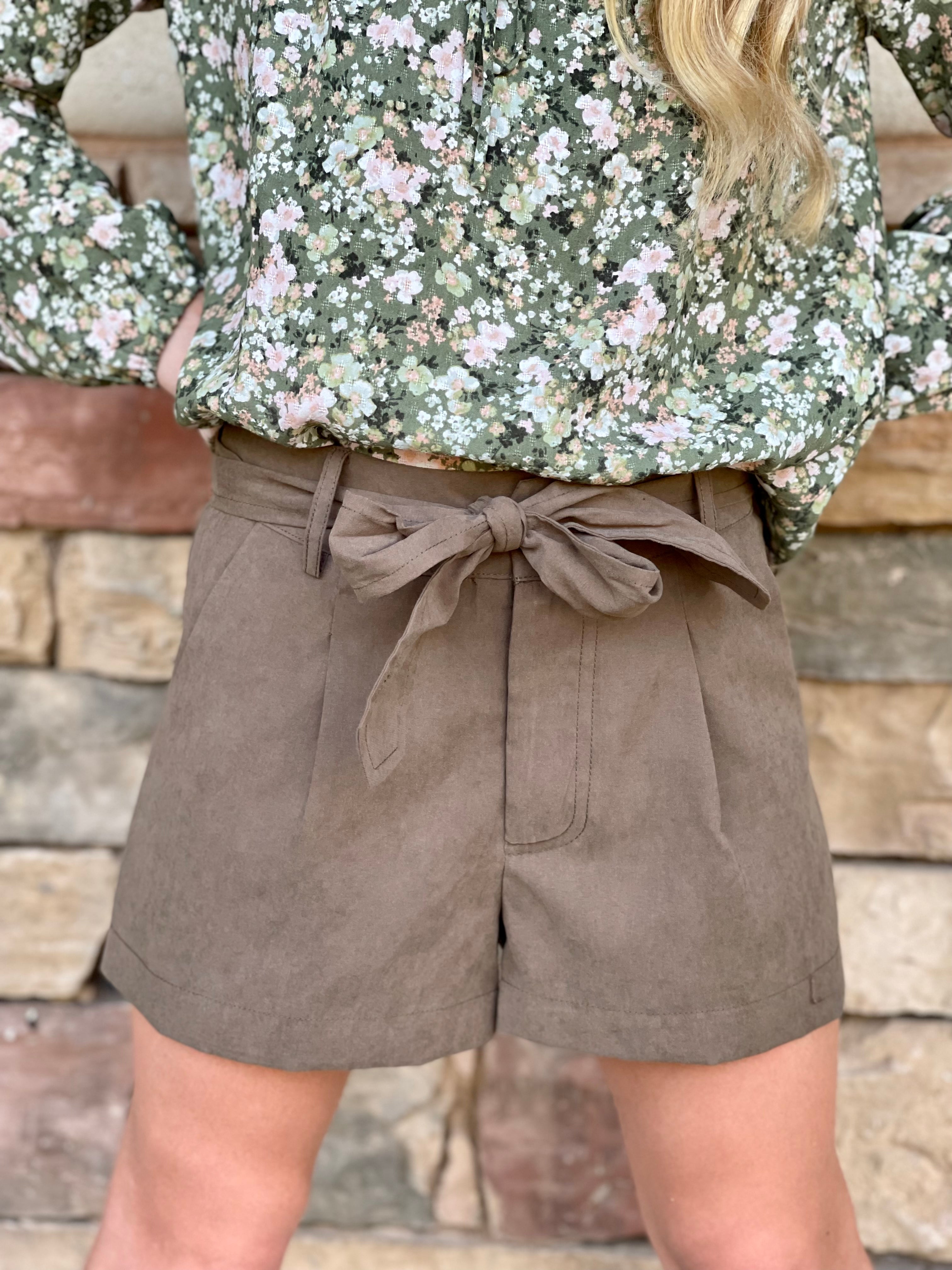Oak Willow Belted Shorts