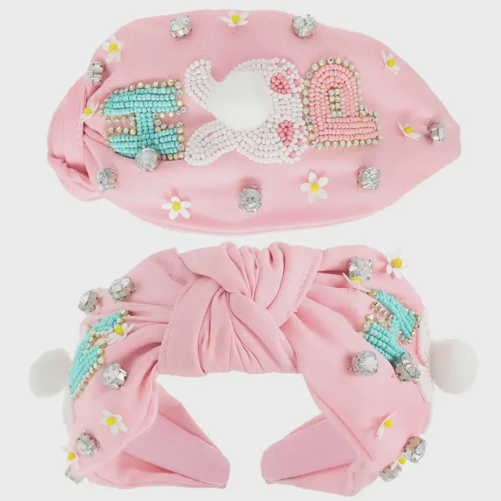 Pink Bunny Hop Headband