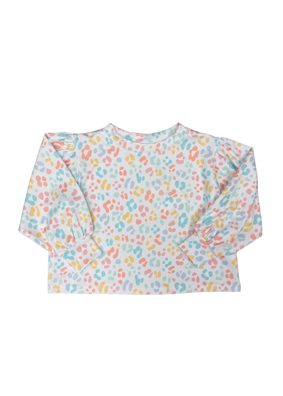 Honesty Pastel Leopard Boxy Top