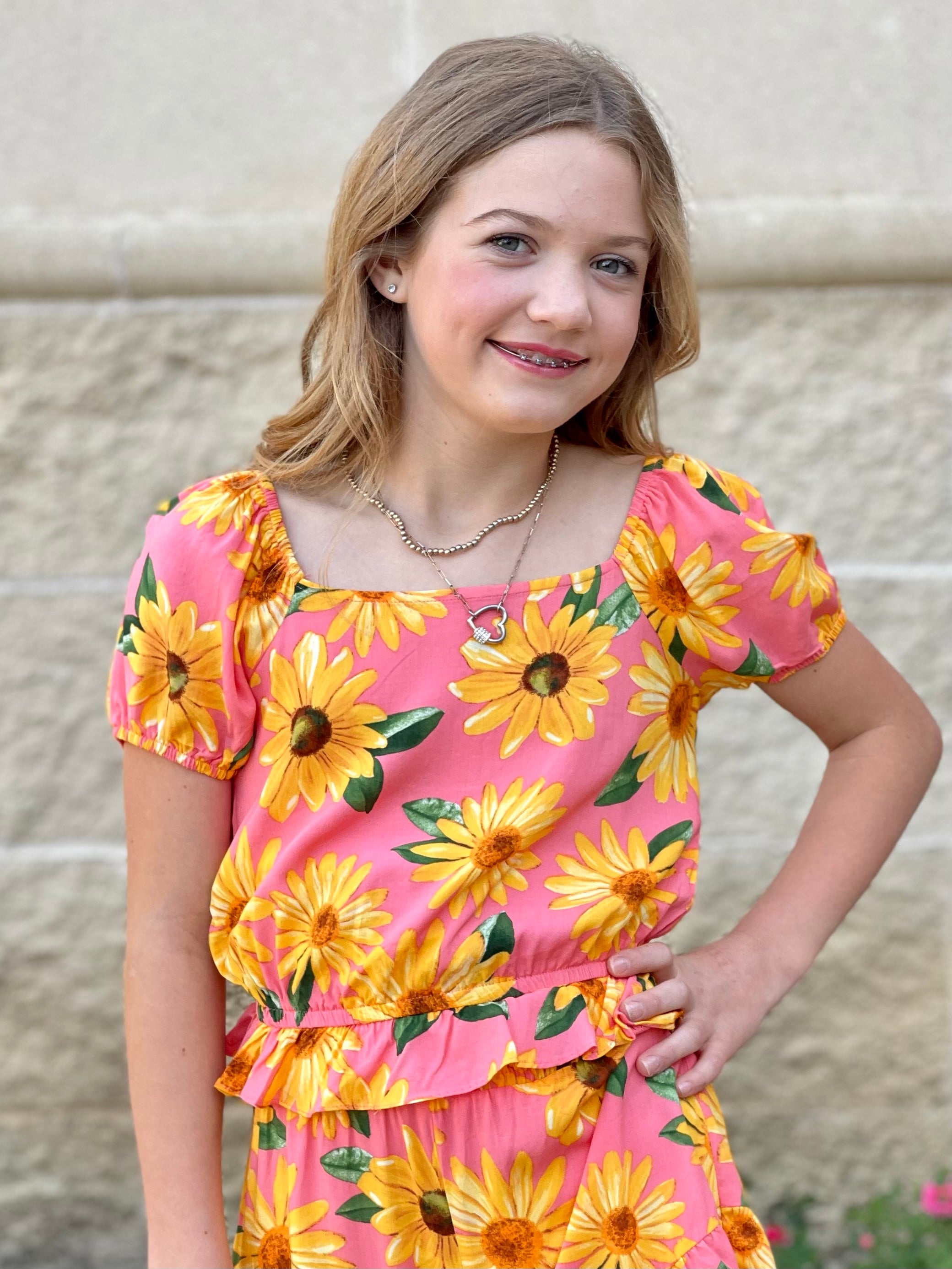 Sunflower Puff Sleeve Top