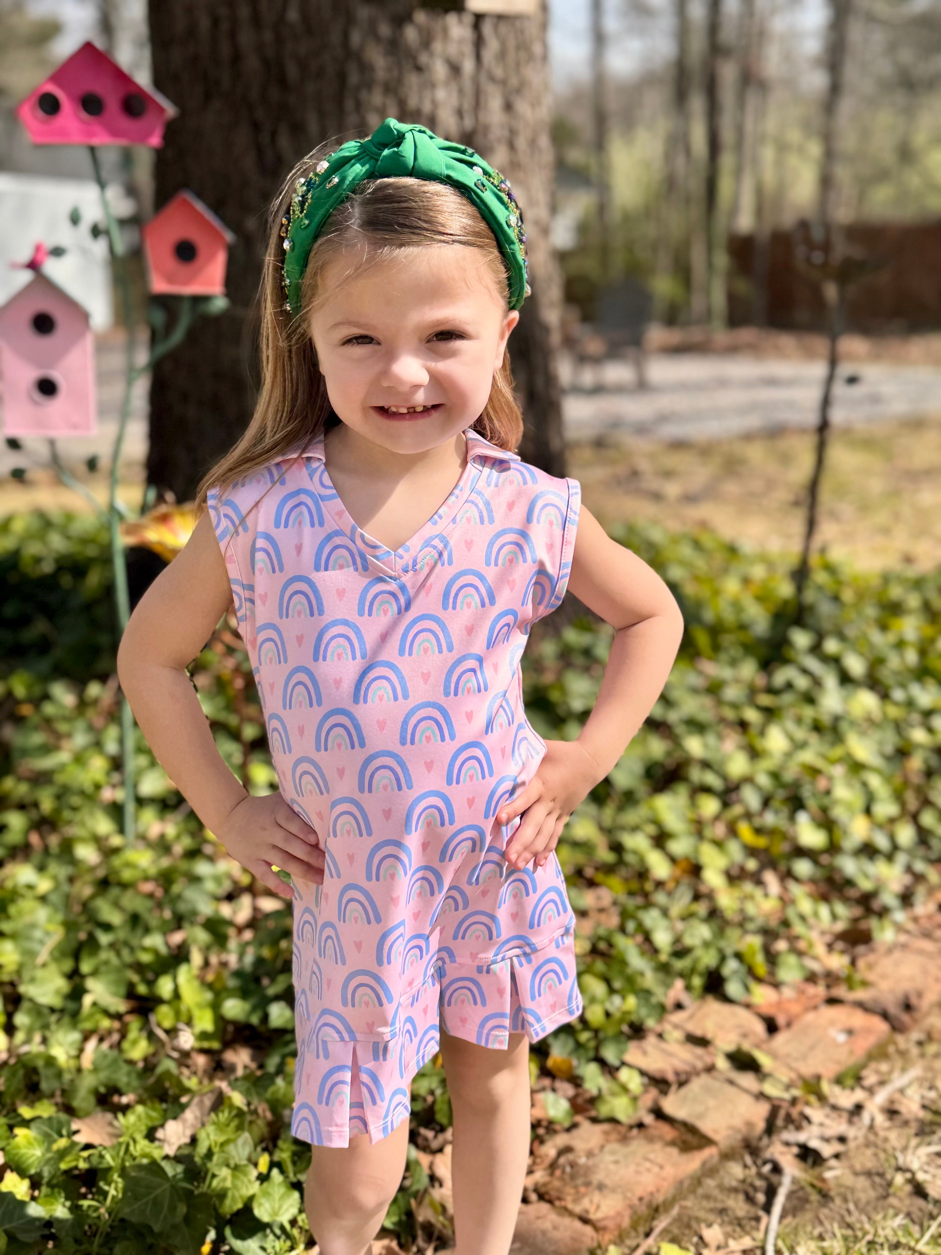 Honesty Rainbow Pleated Tennis Dress
